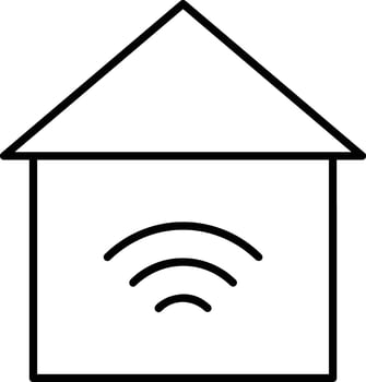 Home outline icon symbol vector image. Illustration of the house real estate graphic property design image