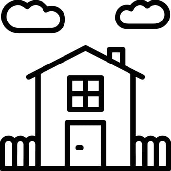Home outline icon symbol vector image. Illustration of the house real estate graphic property design image