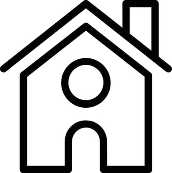 Home outline icon symbol vector image. Illustration of the house real estate graphic property design image