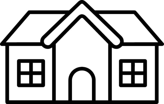 Home outline icon symbol vector image. Illustration of the house real estate graphic property design image