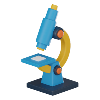 Microscope 3D Icon for Science, Laboratory, and Education Projects. 3D render png