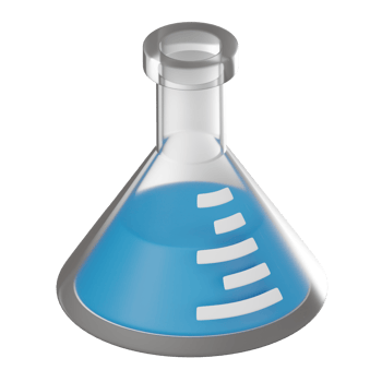 Chemistry Flask 3D Icon for Medical and Educational Concepts. 3D render png