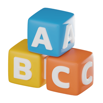 ABC Blocks, 3D Icon of Educational for Early Learning. 3D Render png