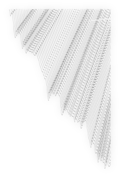 abstract wavy lines element. Flowing particles wave pattern 3D curve halftone. png