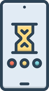 color icon for pending vector