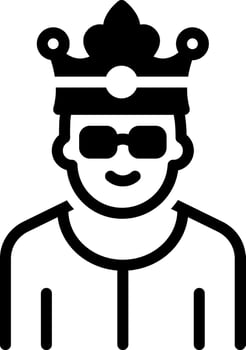 solid icon for mediator vector