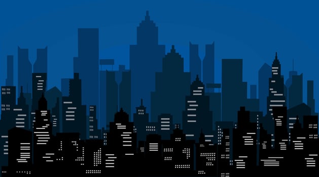 vector Night city.Dark scape. Night cityscape .abstract background