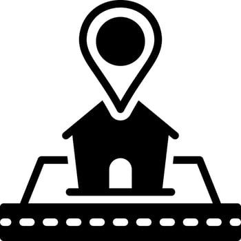 solid icon for address vector