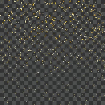 Vector gold metallic confetti background