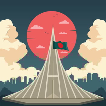 16th December Bangladesh Victory Day banner in Retro Look vector