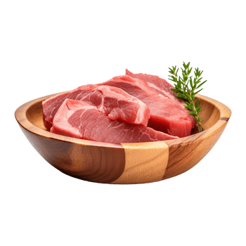 AI generated Piece of fresh meat isolated on white background png