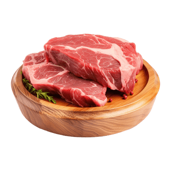 AI generated Piece of fresh meat isolated on white background png