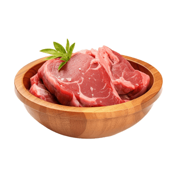 AI generated Piece of fresh meat isolated on white background png