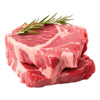 AI generated Piece of fresh meat isolated on white background png