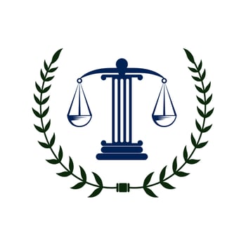 Justice Law Logo Design Illustration vector