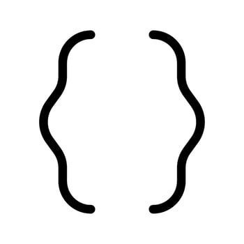 Brackets Icon Vector Symbol Design Illustration