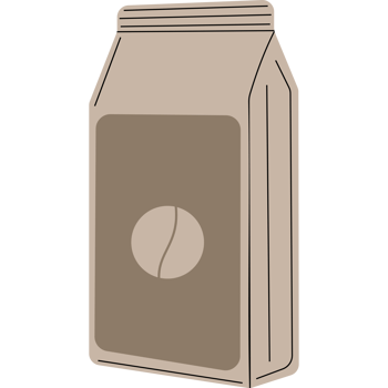 Coffee Pouch Illustration PNG Transparent Background