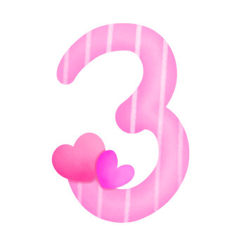Set of illustrations alphabet A-Z and numbers 0-9, Pink Valentine's Day theme with cute hearts. png