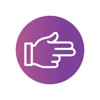Hand gestures line icons vector