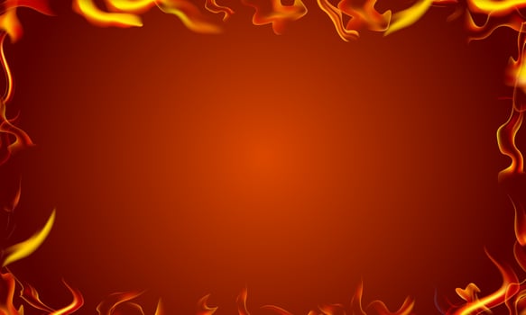 abstract background with flames frame. modern design. vector