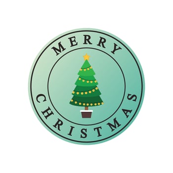 Christmas tree vector. Christmas tree on white background. free space for text. vector
