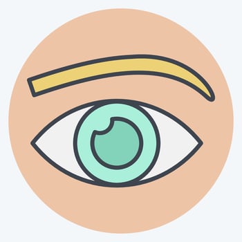 Icon Eyelashes. related to Cosmetic symbol. color mate style. simple design editable. simple illustration vector