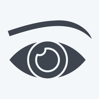 Icon Eyelashes. related to Cosmetic symbol. glyph style. simple design editable. simple illustration vector