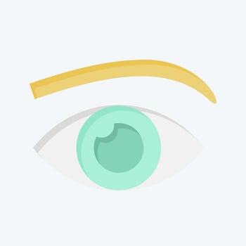 Icon Eyelashes. related to Cosmetic symbol. flat style. simple design editable. simple illustration vector