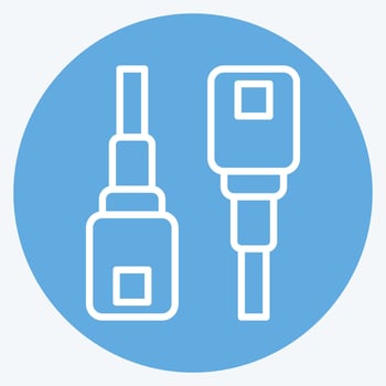 Icon Highlight Stick. related to Cosmetic symbol. blue eyes style. simple design editable. simple illustration vector