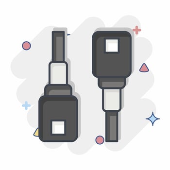 Icon Highlight Stick. related to Cosmetic symbol. comic style. simple design editable. simple illustration vector