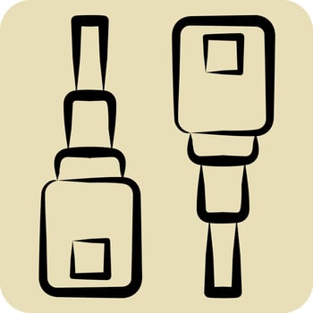 Icon Highlight Stick. related to Cosmetic symbol. hand drawn style. simple design editable. simple illustration vector