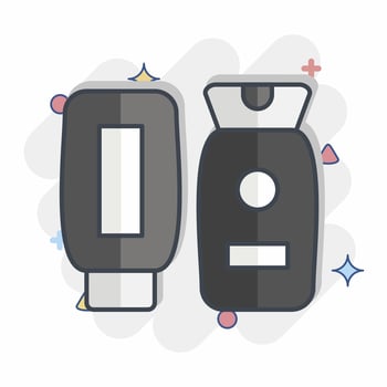Icon Lotion. related to Cosmetic symbol. comic style. simple design editable. simple illustration vector