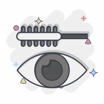Icon Mascara. related to Cosmetic symbol. comic style. simple design editable. simple illustration vector