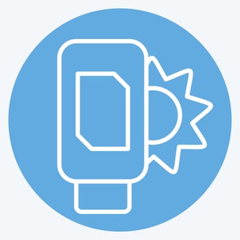 Icon Sunscreen. related to Cosmetic symbol. blue eyes style. simple design editable. simple illustration vector