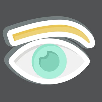 Sticker Eyelashes. related to Cosmetic symbol. simple design editable. simple illustration vector