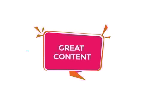 new great content  website, click button, level, sign, speech, bubble  banner, vector