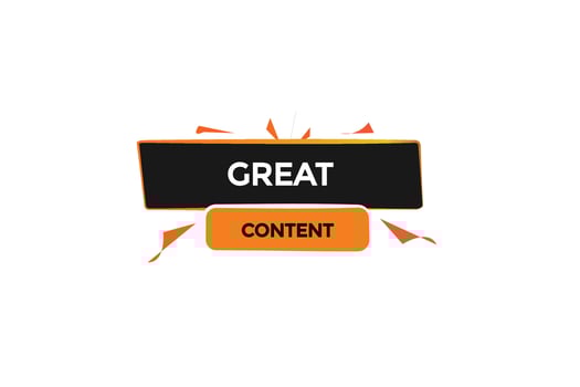 new great content  website, click button, level, sign, speech, bubble  banner, vector