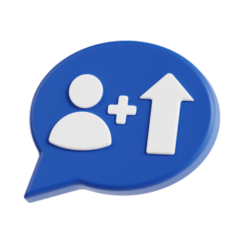 3d gain followers with transparent background, marketing and advertising png