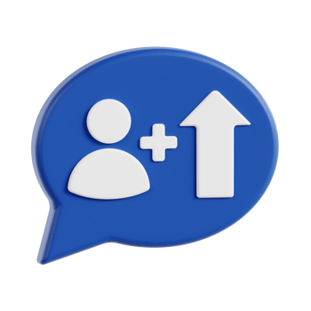 3d gain followers with transparent background, marketing and advertising png