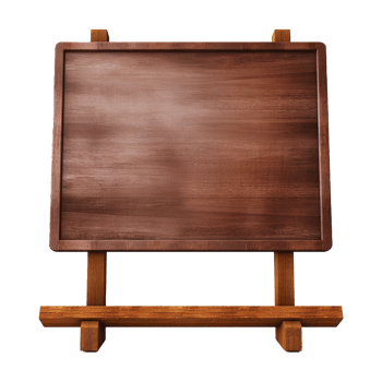 AI generated Wooden Signage Board Isolated on Transparent Background png
