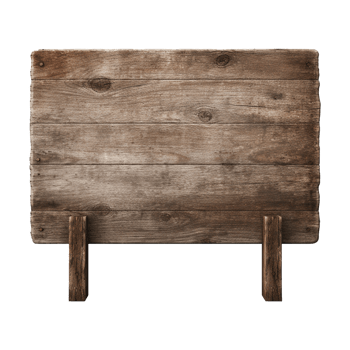 AI generated Wooden Signage Board Isolated on Transparent Background png