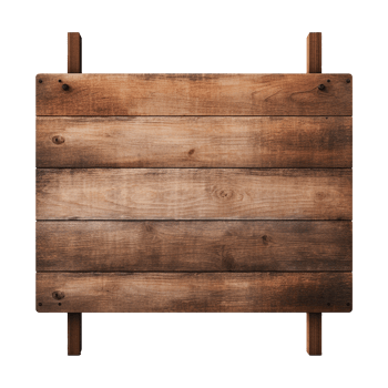 AI generated Wooden Signage Board Isolated on Transparent Background png