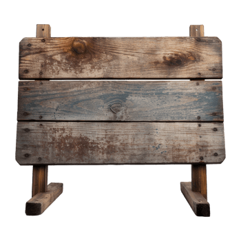 AI generated Wooden Signage Board Isolated on Transparent Background png