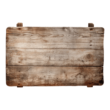 AI generated Wooden Signage Board Isolated on Transparent Background png