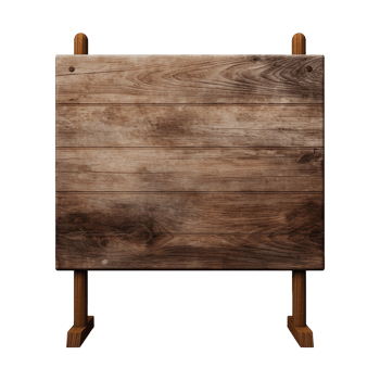AI generated Wooden Signage Board Isolated on Transparent Background png