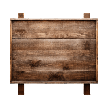 AI generated Wooden Signage Board Isolated on Transparent Background png