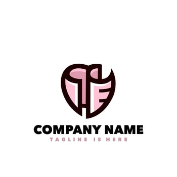 Paper love logo vector