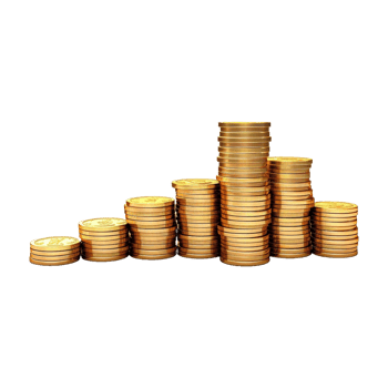 AI generated Stack of Coins on Transparent Background - Ai Generated png