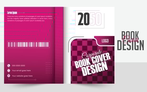 Annual Report Cover Book Pro Vector. Modern corporate book cover design. vector