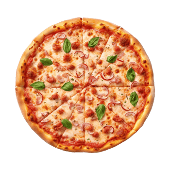 AI generated Round Pizza on Transparent Background - Ai Generated png